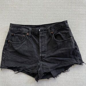 Levi’s 501 Black Denim Cutoff Women's Shorts
